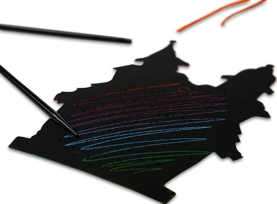 Neliblu Halloween Magic Scratch Crafts For Kids & Adults, 24 Haunted House Ornaments, 24 Sticks & 24 Ribbons 6 Neliblu Halloween Magic Scratch Crafts For Kids & Adults, 24 Haunted House Ornaments, 24 Sticks & 24 Ribbons - Image 4