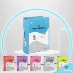 Enday 3-Ring View Binder With 2-Pockets - Multicolor 6 Pack -Paper Supplies Store GUEST ab4caa7f da7d 4870 a370 dcfcef4d29c7