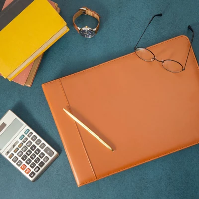 Stockroom Plus Brown 7 Ring Business Checkbook Binder With Zipper For Checks, PU Leather, 15 X 11 X 2 In 4 Stockroom Plus Brown 7 Ring Business Checkbook Binder With Zipper For Checks, PU Leather, 15 X 11 X 2 In - Image 2