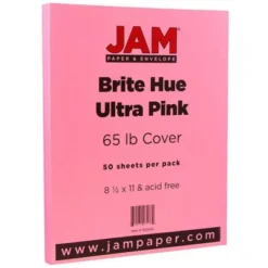 JAM Paper Brite Hue 65lb Cardstock Paper 8.5" X 11" 50pk 18 JAM Paper Brite Hue 65lb Cardstock Paper 8.5" X 11" 50pk -Paper Supplies Store GUEST b65bfa89 434d 40db b9ec f738b19a0879