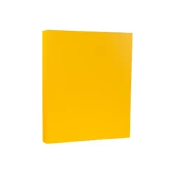JAM Paper 80 Lb. Cardstock Paper 8.5" X 11" Sunflower Yellow 250 Sheets/Ream (16729203B)