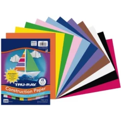 Tru-Ray Sulphite Construction Paper, 9 X 12 Inches, Assorted Colors, 240 Sheets