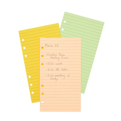 Paper Junkie 6 Pack Colored A6 Refill Paper For 6-Ring Binder, Journal, Planner, Loose Leaf Colored Lined Paper Inserts (240 Sheets/480 Pages) 7 Paper Junkie 6 Pack Colored A6 Refill Paper For 6-Ring Binder, Journal, Planner, Loose Leaf Colored Lined Paper Inserts (240 Sheets/480 Pages) - Image 5