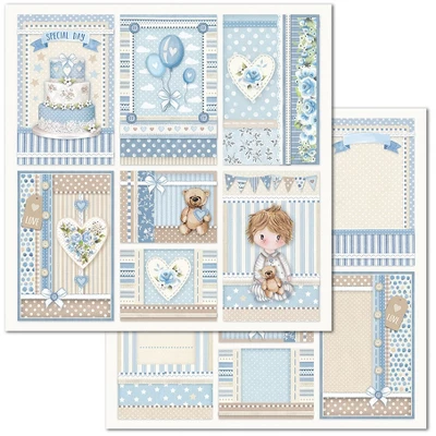 Stamperia Double-Sided Paper Pad 12"X12" 10/Pkg-Little Boy, 10 Designs/1 Each 9 Stamperia Double-Sided Paper Pad 12"X12" 10/Pkg-Little Boy, 10 Designs/1 Each - Image 7
