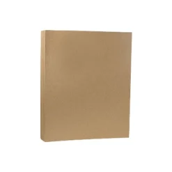 JAM Paper 65 Lb. Cardstock Paper 8.5" X 11" Brown Kraft 250 Sheets/Ream (LEKR120606B)