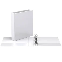 1.5" Premium Round Ring Binder 6pk Customizable View White - Easyview