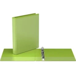 1" Premium Round Ring Binder 6pk Customizable View Lime Green - Easyview