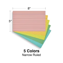 Staples 5" X 8" Line Ruled Assorted Pastel Index Cards 300/Pack (50995) TR50995 -Paper Supplies Store GUEST ceb3b453 87e7 4854 854d a40b1c0825b7