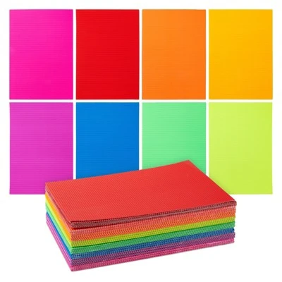 64 Pack Corrugated Cardboard Sheets For Arts And Crafts, School Projects, 8 Bright Colors, 8.3 X 11.8 In 7 64 Pack Corrugated Cardboard Sheets For Arts And Crafts, School Projects, 8 Bright Colors, 8.3 X 11.8 In - Image 5