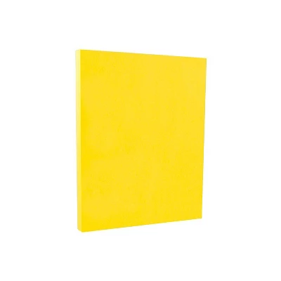 JAM Paper Smooth Colored Paper 24 Lbs. 8.5 X 11 Yellow Recycled 50 Sheets/Pack (103945A) 3 JAM Paper Smooth Colored Paper 24 Lbs. 8.5 X 11 Yellow Recycled 50 Sheets/Pack (103945A)