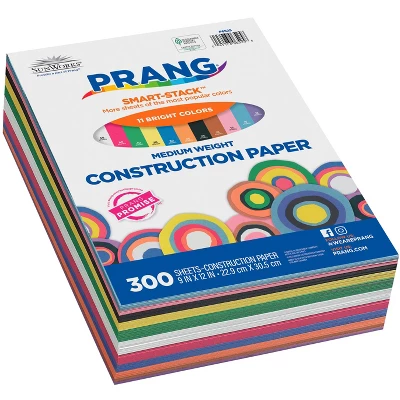 Prang Medium Weight Construction Paper, 9 X 12 Inches, Assorted Color, Pack Of 300 3 Prang Medium Weight Construction Paper, 9 X 12 Inches, Assorted Color, Pack Of 300