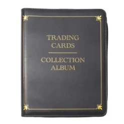 Bright Creations 9 Pocket Trading Card Binder With Zipper, Holds Up To 360 Cards, 14 X 11 In, Black & Gold Faux Leather -Paper Supplies Store GUEST d7026a5f 2a39 47fc 8f94 0b4144e2a08b