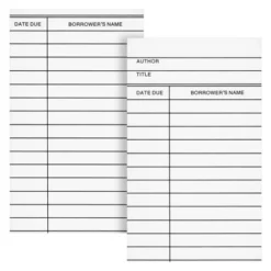 Best Paper Greetings 200 Piece Set Of 100 Self Adhesive Library Card Pockets And 100 Due Date Cards For Book Checkouts, 3 X 5 In -Paper Supplies Store GUEST d70692b7 1477 4e70 b4a0 cec7aad6f759