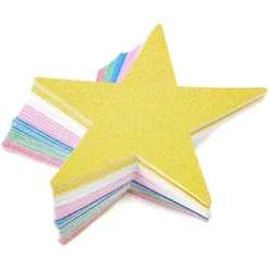 Bright Creations Glitter Star Cutouts (60 Count), 6 Colors