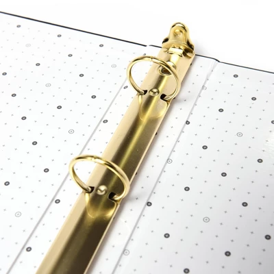 Russell+Hazel Vegan Leather Mini 3 Ring Binder Black 4 Russell+Hazel Vegan Leather Mini 3 Ring Binder Black - Image 2