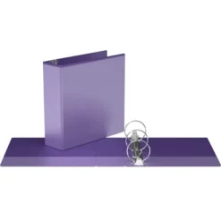 3" Premium Round Ring Binder 6pk Customizable View Purple - Easyview