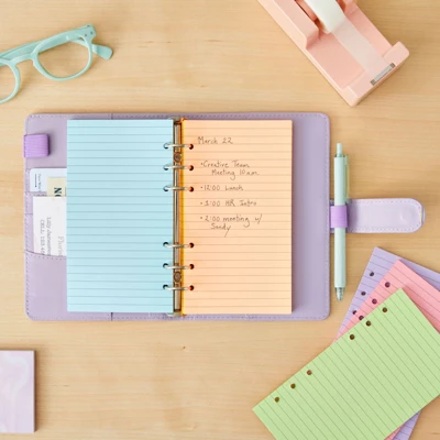 Paper Junkie 6 Pack Colored A6 Refill Paper For 6-Ring Binder, Journal, Planner, Loose Leaf Colored Lined Paper Inserts (240 Sheets/480 Pages) 3 Paper Junkie 6 Pack Colored A6 Refill Paper For 6-Ring Binder, Journal, Planner, Loose Leaf Colored Lined Paper Inserts (240 Sheets/480 Pages)