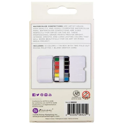 Prima Watercolor Confections Watercolor Pans 12/Pkg-The Classics 3 Prima Watercolor Confections Watercolor Pans 12/Pkg-The Classics