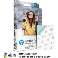 HP 2x3" Premium Zink Photo Paper (50 Pack) Accesory Kit With Photo Album, Case, Stickers, Markers