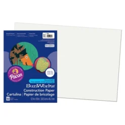 Prang Heavyweight Construction Paper, White, 12" X 18", 250 Sheets