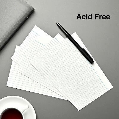 Staples 5" X 8" Line Ruled White Index Cards 500/Pack (51006) 233478 4 Staples 5" X 8" Line Ruled White Index Cards 500/Pack (51006) 233478 - Image 2