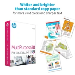 HP Multipurpose Paper 96 Brightness 20 Lb 8 1/2 X 11 White 500 Sheets/Ream 112000