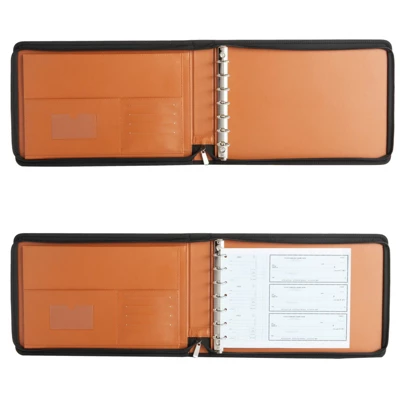 Stockroom Plus Brown 7 Ring Business Checkbook Binder With Zipper For Checks, PU Leather, 15 X 11 X 2 In 7 Stockroom Plus Brown 7 Ring Business Checkbook Binder With Zipper For Checks, PU Leather, 15 X 11 X 2 In - Image 5