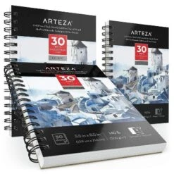 Arteza Watercolor Paper Pad, Spiral-Bound, Heavyweight Paper, 5.5"x8.5", 30 Sheets - 3 Pack 9 Arteza Watercolor Paper Pad, Spiral-Bound, Heavyweight Paper, 5.5"x8.5", 30 Sheets - 3 Pack -Paper Supplies Store GUEST ff522bad 46c7 43c1 bd47 fad7ac39bc0e