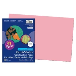 Pacon Prang Construction Paper Pink 12" X 18" 50 Sheets Per Pack 5 Packs (PAC7007-5)