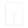 5pk 500 Sheets/Pack 20lb Half Sheet Perforated Paper 8.5"x11" White - PrintWorks