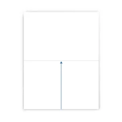 5pk 500 Sheets/Pack 20lb Half Sheet Perforated Paper 8.5"x11" White - PrintWorks